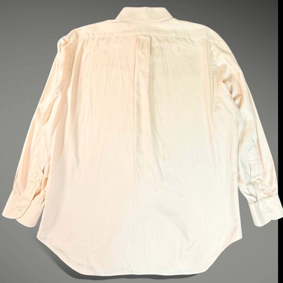Individualized Shirts Y2K Custom Supima Cotton Cream Twill Mens Dress Shirt Used - Picture 7 of 8